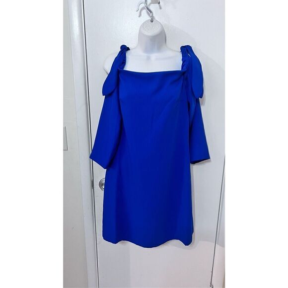 Club Monaco Solanga Off-the-shoulder Royal Blue Dress SZ 4 NWT - Picture 2 of 10